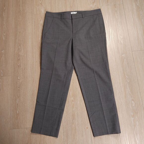 Vince Side Strapping Dress Pants Womens 10 Gray Wool Blend Trouser Workwear - Picture 1 of 13